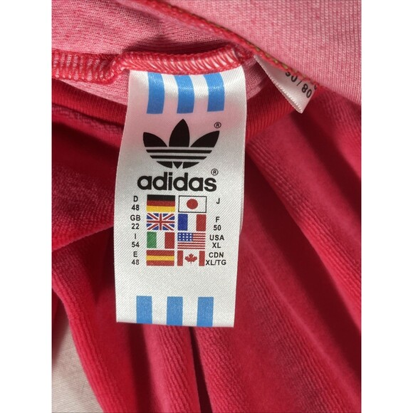 Adidas Velour Joggers XL – Red w/ Pink Undertone, Y2K Streetwear - Picture 9 of 12